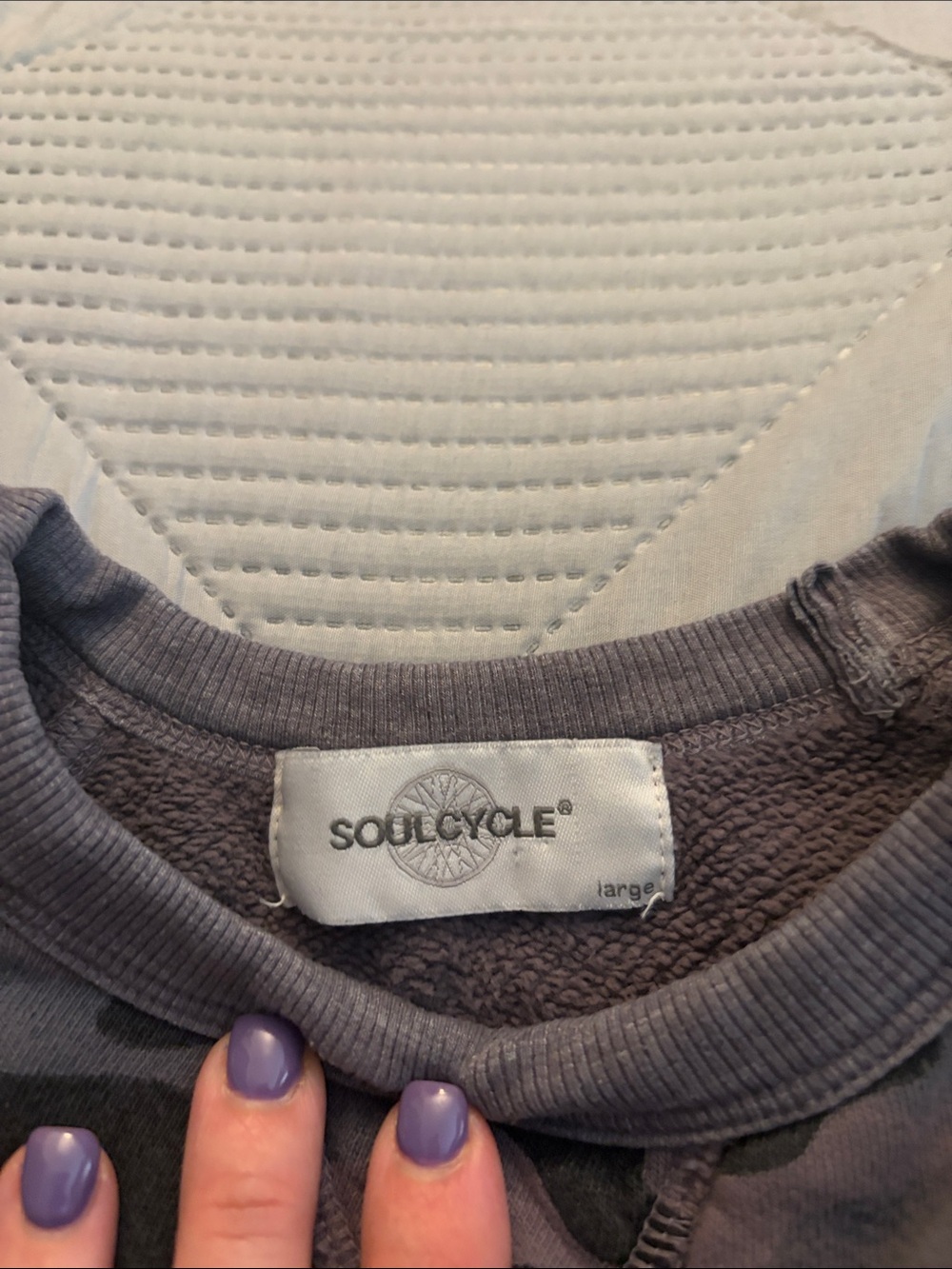 soulcycle Gray and Black Camo Crewneck - Picture 2 of 3